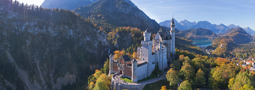 Neuschwanstein Castle and St. Coloman Church, Germany