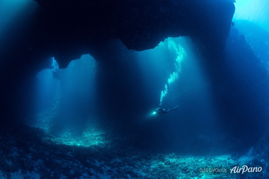 Underwater cave Blue Holes