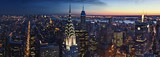 Sunset and Dusk Time View of Manhattan, New York, USA
