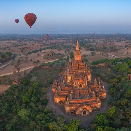 Balloon flight in Bagan, Myanmar