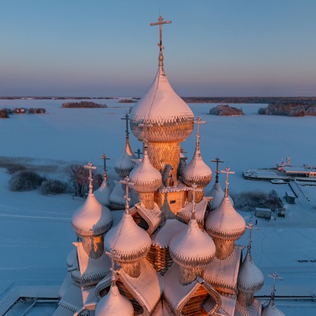 Winter Kizhi, Republic of Karelia, Russia