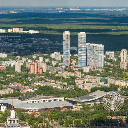 Gigapanorama of Moscow from the Ostankino Tower