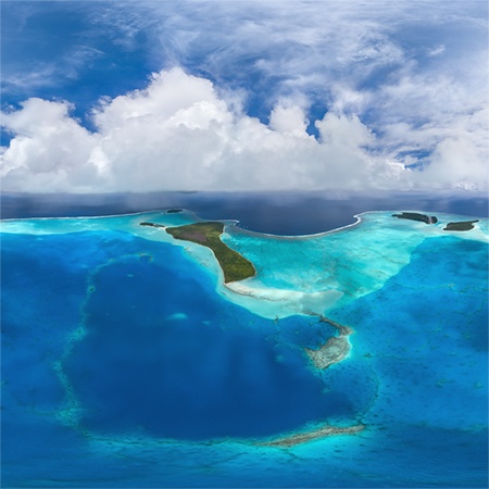Marlon Brando's Tetiaroa atoll. French Polynesia