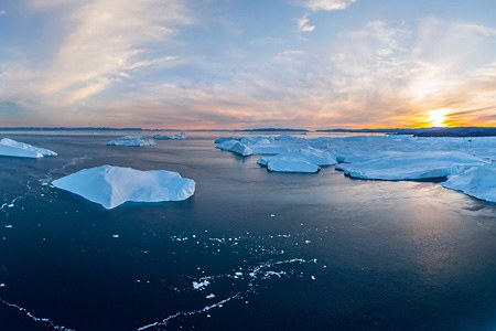 Icebergs of Greenland. Part IV