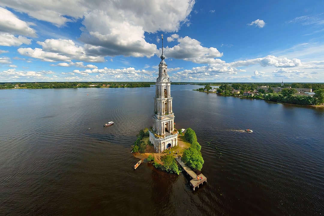 Kalyazin, Bell tower, Volga river