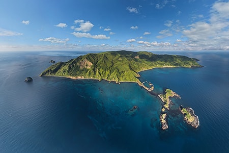 National Park Moneron Island. 8K 360° virtual travel