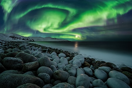 Northern lights, Teriberka, Kola Peninsula