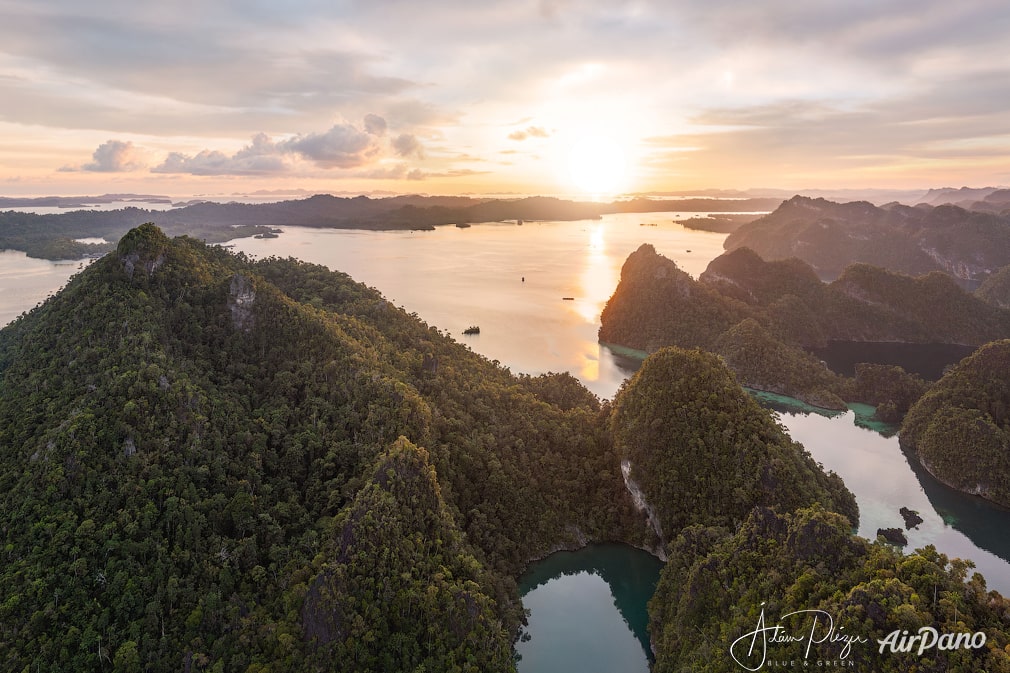 Sunset over Misool island