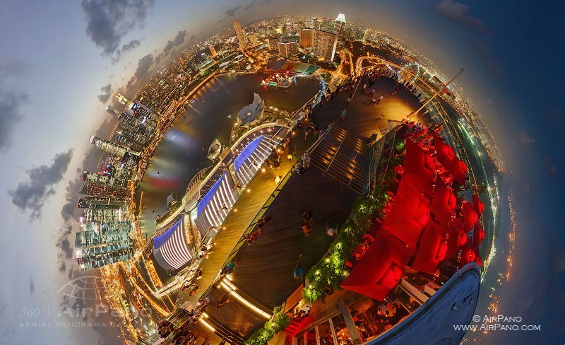 Singapore from the top of Marina Bay Sands Hotel