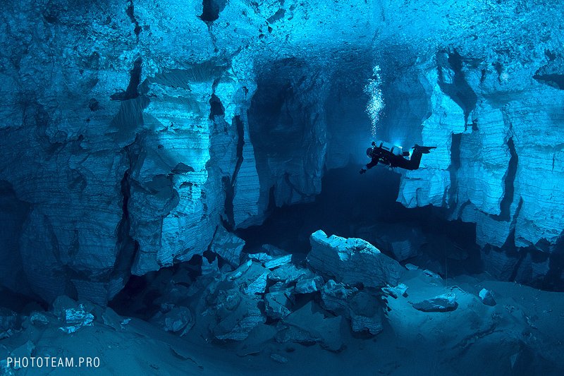 Orda Cave. Main tunnel