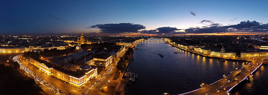 Saint Petersburg at night, Russia