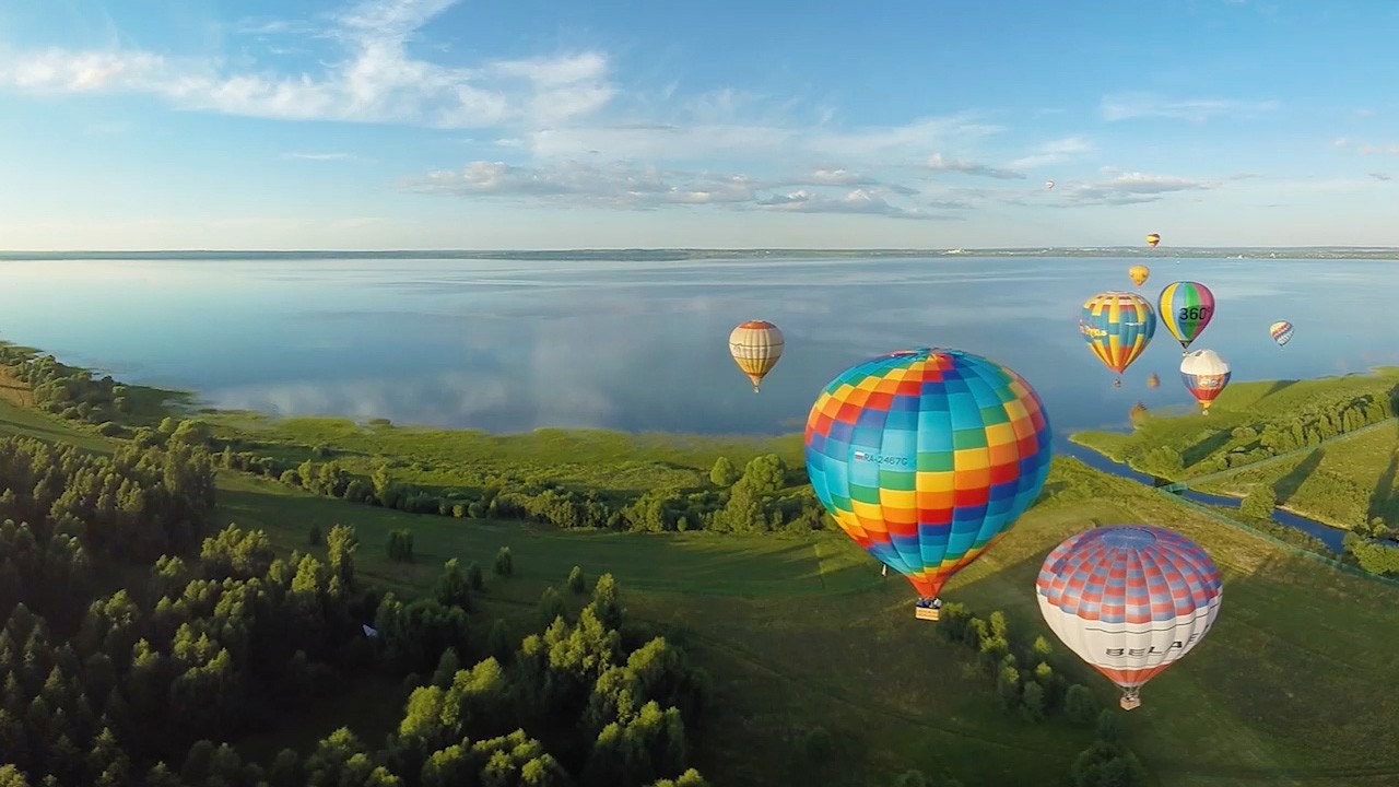 hot air balloon video