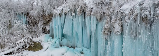 Plitvice Lakes National Park in Winter, Croatia. Teaser