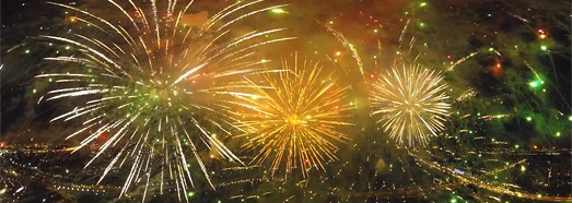Victory Day firework in Moscow 2017