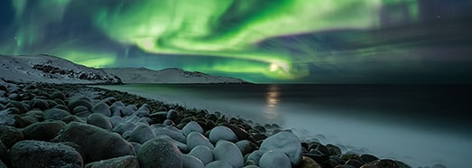 Northern lights, Teriberka, Kola Peninsula
