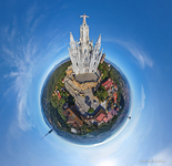 Tibidabo Cathedral del Sagrat Cor. Planet