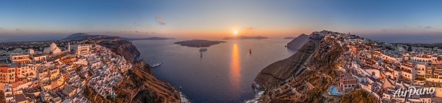 Fira at sunset