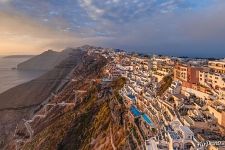 Fira. City at the top of the caldera Fira. City at the top of the caldera