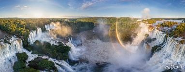 Rainbow above Iguazu Falls