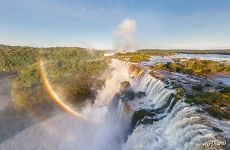 Rainbow above Iguazu Falls