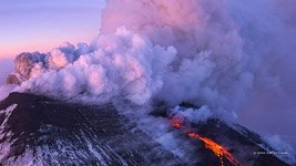 Ash plumes from the crater of Klyuchevskaya Sopka #2