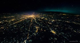 Night flight to stratosphere over the Moscow #2