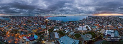 Space Needle at sunset