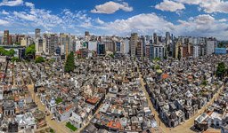 Panorama of La Recoleta Cemetery