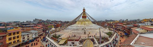Boudhanath Stupa. Panorama
