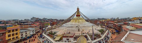 Boudhanath Stupa. Panorama Boudhanath Stupa. Panorama