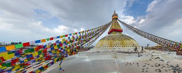 Boudhanath Stupa and prayer flags