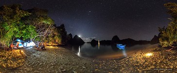 Wayag islands at night, Raja Ampat, Indonesia