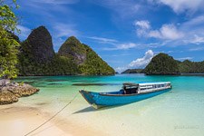 Boat at Wayag islands, Raja Ampat, Indonesia #2