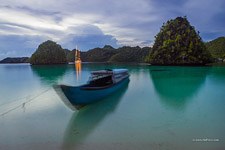 Boat at Wayag islands, Raja Ampat, Indonesia #1