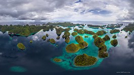 Wayag islands, Raja Ampat, Indonesia, aerial photo #9