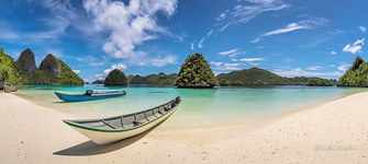 Boats at Wayag islands, Raja Ampat, Indonesia #3