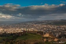 The fortress wall and the medina of Fez The fortress wall and the medina of Fez