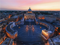 Vatican, Italy. St. Peter's Basilica and Saint Peter's Square