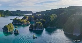 Aerial view of Pianemo Island, Raja Ampat Aerial view of Pianemo Island, Raja Ampat