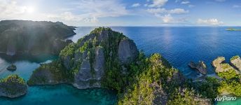 Aerial view of Pianemo Island, Raja Ampat Aerial view of Pianemo Island, Raja Ampat