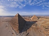 Great Pyramids of Giza. Pyramid of Khafre and Pyramid of Cheops