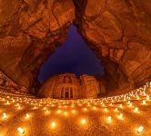 Petra, Jordan. Al Khazneh at night Petra, Jordan. Al Khazneh at night