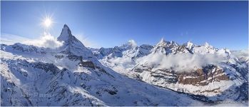 Switzerland, eastern slope of the Matterhorn Switzerland, eastern slope of the Matterhorn