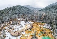 Above the Yingbin Pond, Huanglong, Sichuan, China