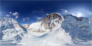 Everest from the altitude of 7100 meters