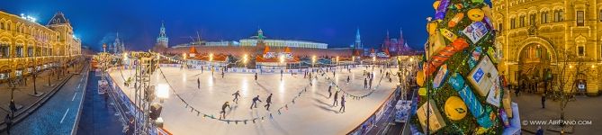 Rink at the Red Square. Panorama Rink at the Red Square. Panorama