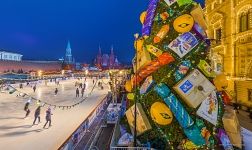 Rink and Christmas Tree at the Red Square Rink and Christmas Tree at the Red Square