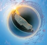 Above dunes of the Curonian Spit. Planet Above dunes of the Curonian Spit. Planet