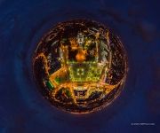 Victory Square and Cathedral of Christ the Saviour at night. Planet Victory Square and Cathedral of Christ the Saviour at night. Planet