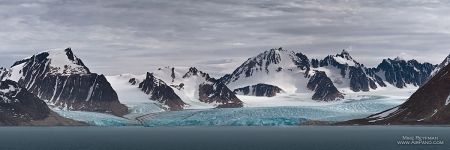 Mountains and Glaciers. Magdalenefjorden